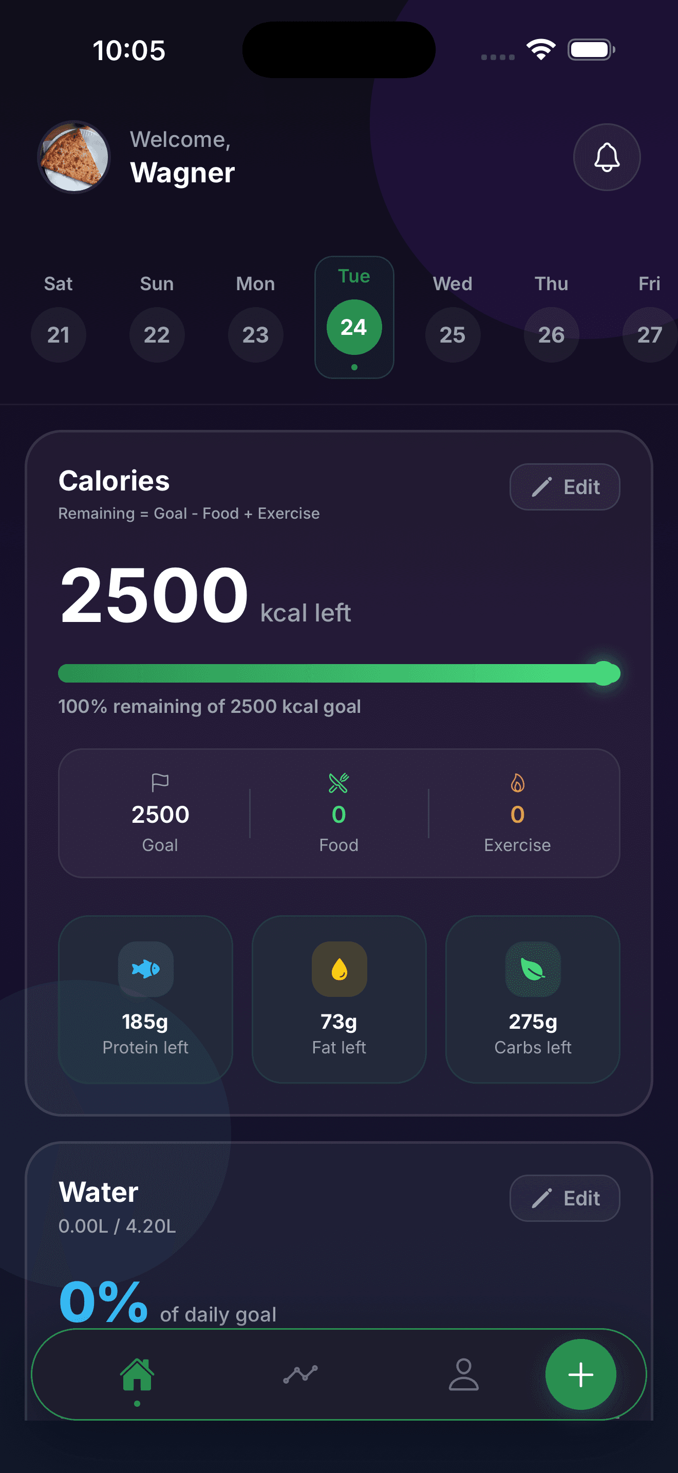 Nutris AI Tracker Home